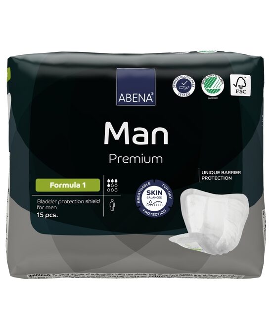 Man Formula 1 vīriešu ieliktnīši urīna nesaturēšanai 15 gb.